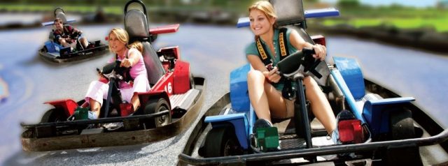 girls in go-karts